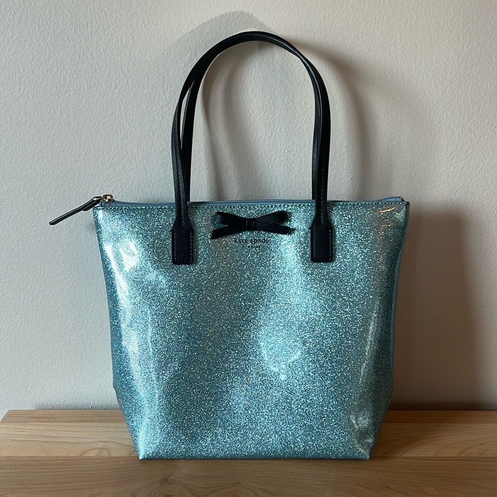 Kate Spade Blue Glitter Purse